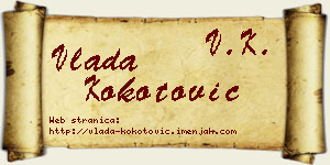 Vlada Kokotović vizit kartica